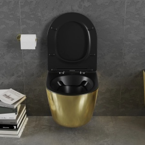 Set vas WC + Bideu FLSK Black/Gold - Img 2