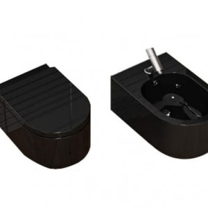 Set vas WC + bideu Lorent black