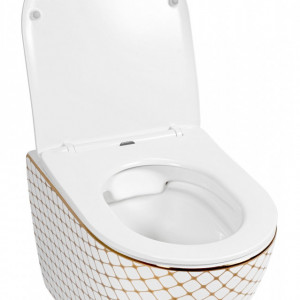 Vas Toaleta Rea Carlos Flat Diamond Gold - Img 2