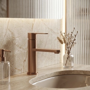 Baterie pentru baie Rea Arcos Brush Copper - Img 3