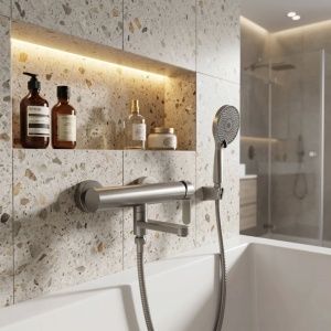 Baterie pentru cadă Rea Arcos Brushed Nickel - Img 3