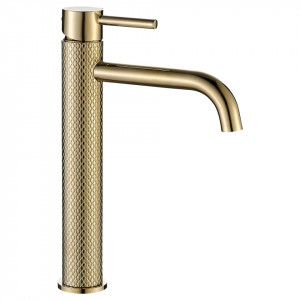 Baterie pentru lavoar GUSTO TWO Gold inalta 28 cm - Img 1