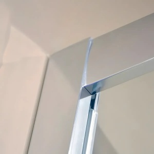 Cabină de duș culisantă, FMR05, sticlă securizată gri mat 5 mm, cadru aluminiu cromat - Img 3