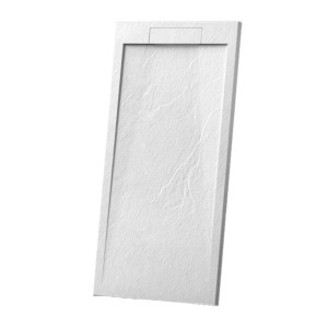 Cadita de dus compozit mineral, dimensiuni 90x120 cm, inaltime 2.5 cm, scugere ascunsa, decupabila, Alb, Antonio