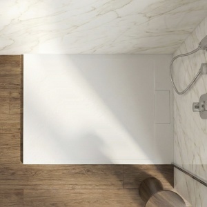 Cădiță de duș Slim albă din acril, dreptunghiulară și pătrată, cu sifon inclus – 70×70 – 100×150 cm - Img 6