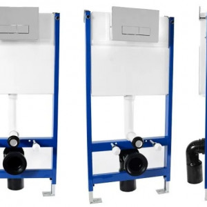 Cadru Set incastrat pentru vase WC cu buton H Chrome - Img 2
