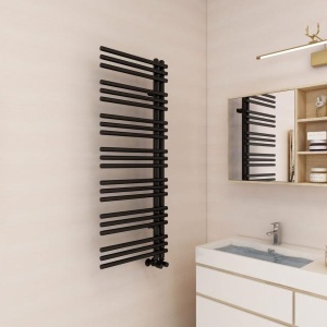 Calorifer portprosop LINEAR BLACK 1250x500mm - negru mat