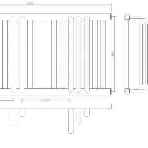 Calorifer portprosop STEP WHITE 1000x500mm - alb - Img 2