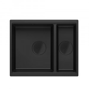 Chiuveta compozit incastrata Quadron Logan 150 negru 56x46 cm - Img 3