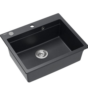 Chiuveta de bucatarie granit BLACK Kurt 110, 59,5 x 50 x 21,5 cm - Img 5