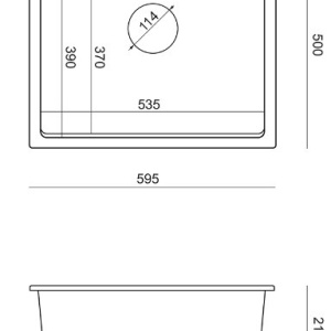 Chiuveta de bucatarie granit GREY Kurt 110, 59,5 x 50 x 21,5 cm - Img 7