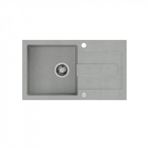 CHRISTIAN 111 Steingran gri, cu sifon manual si dop (1 vas 37x38 cm) - Img 1