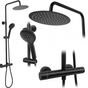 Coloana de dus cu termostat REA VINCENT Black