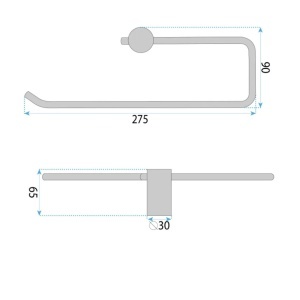Cuier de baie 9710 Prism Brush Nickle - Img 2