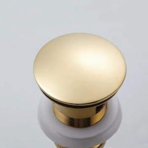 Dop universal pentru lavoar click-clack auriu mat - Img 3