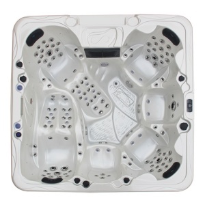 JACUZZI CU GRĂDINĂ 703A CARCASĂ ALB PERLAT ANTRACIT 230x230 CM - Img 3