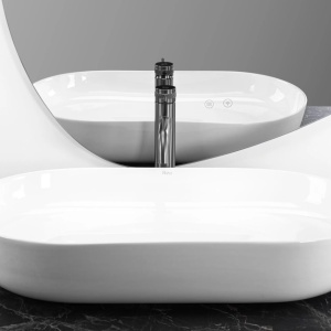 Lavoar ceramic pentru blat CLEO 71 alb - REA - Img 2