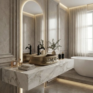 Lavoar pe blat Castel – design clasic decorativ și finisaj elegant | Deppo - Img 4