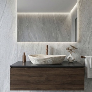 Lavoar pe blat Emilia Reno – design modern, ceramică premium pentru baie | Deppo - Img 5