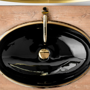 Lavoar pe blat Rea Meryl Black / Gold - Img 4