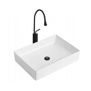 Lavoar pentru blat alb PRIMA SLIM 50x36 x10,5 cm - Img 1