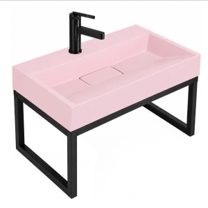 Lavoar pentru blat GOYA PINK 60CM + Cadru - Img 2