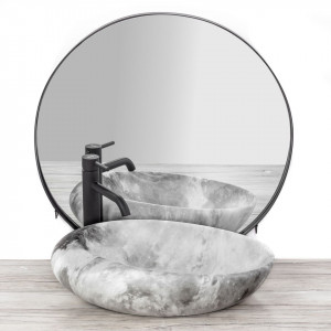 Lavoar pentru blat Rea Roxy C Stone L.GREY - Img 5