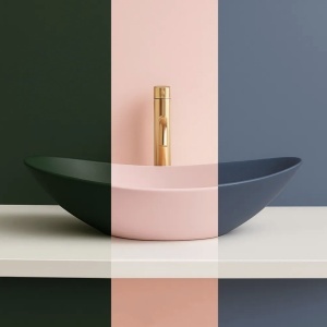 Lavoar pentru blat Rea Royal Powder Pink Matt - Img 6