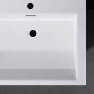 Lavoar stativ EGO 07, Alb, lucios, 60x48x83 cm, montaj podea, compozit marmura, gaura baterie, preaplin, design exclusivist - Img 10