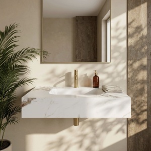 Lavoar suspendat REA Aresa Cold Jade 80 - Img 2