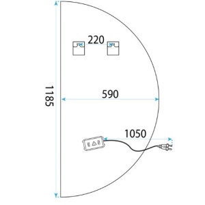 OGLINDĂ LED 120X60 YH-3360 - Img 2