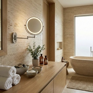 Oglindă LED Glow Chrome – design elegant cu iluminare modernă pentru baie | disponibilă pe Deppo - Img 9