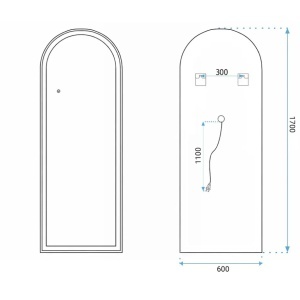 Oglindă LED Orbit 60x170cm White - Img 5