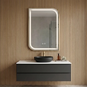Oglindă LED ZONE 70X50 BRUSH GOLD - Img 5