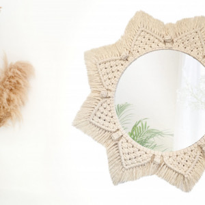 Oglinda perete Boho 53CM 322048 - Img 3