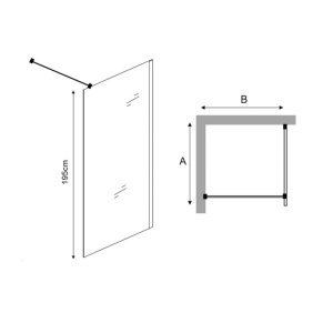 Paravan de duș MILAN profil auriu periat dimensiune 8 mm dimensiuni la alegere - Img 3