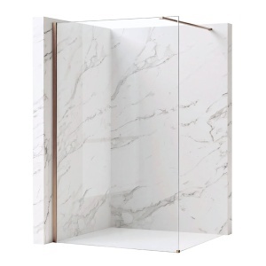 Paravan de dus Rea Flexi Transparent / Brush Copper - Img 3