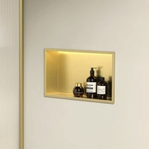 RAFT BAIE INCASTRAT PERETE LED 30x45 brush gold