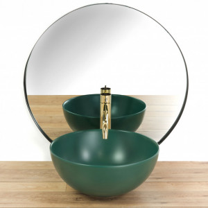Rea Lavoar ceramic pentru blat Stella GREEN MAT - Img 4