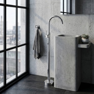 Robinet lavoar Lungo Chrome – baterie modernă cromată pentru lavoar, montaj pe blat | disponibil pe Deppo - Img 2