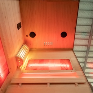 Sauna finlandeza cu temperatura inalta si soba Harvia 3.5kW pentru 1-2 persoane Lark 120 x 120 cm - Img 19