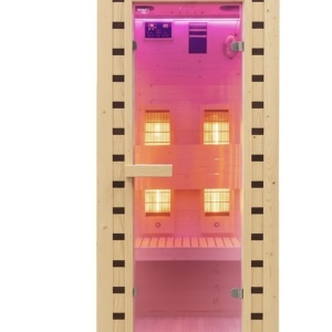 Saună uscată Infrared pentru acasă TROMSO1 90×90 cm – 1 persoană, 230V, Hemlock premium | Deppo - Img 19