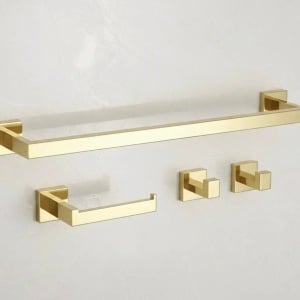 Set accesorii pentru baie Rio Gold 4 piese