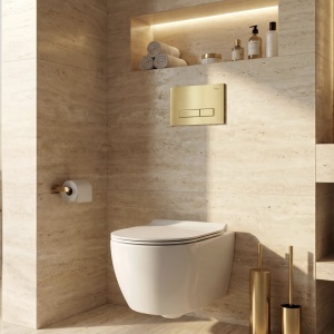 Set Cadru Îngropat Slim 024N pentru WC cu Buton HD Gold - Img 5