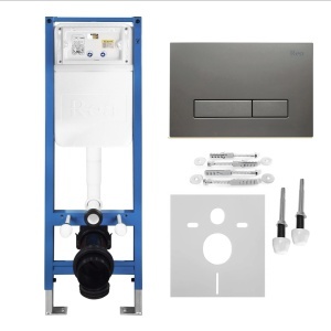 Set Cadru Îngropat Slim 024N pentru WC cu Buton HD Titan