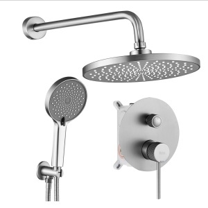 Set de dus incastrat Lungo Stripe Nickel Brush + BOX- DEPPO