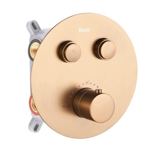 Set de duș incastrat Rea LUNGO COPPER BRUSH + BOX cu termostat - Img 3