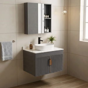 Set de mobilier de baie cu blat Modo 60cm Grey