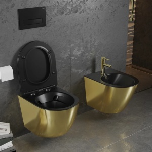 Set vas WC + Bideu FLSK Black/Gold - Img 3