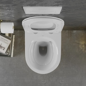 Set vas WC + Bideu FLSK White/Gold brushed - Img 5